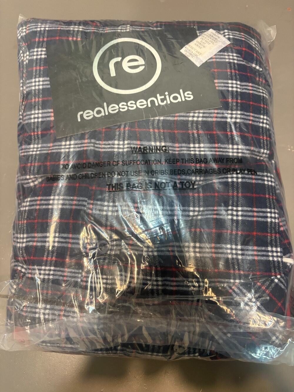 Real Essentials Mens 5XT Big & Tall Flannel Shirt 3 Pack Plaid Long Sleeve